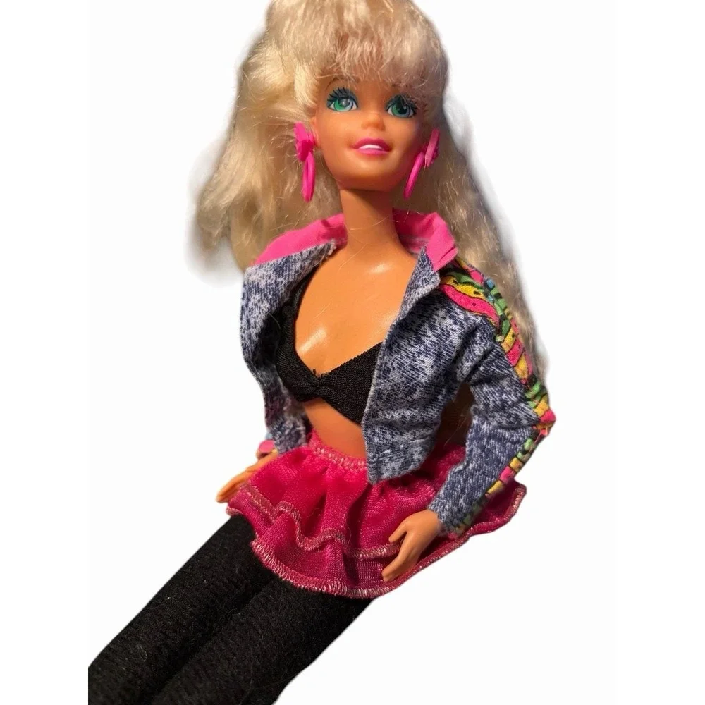 1990's  All American Barbie Weekend Doll with Wild Style Outfit Crimped Hair‎